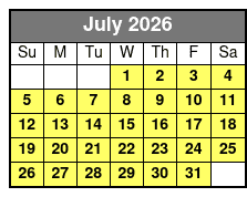 Private Guided Charter Boat with Watersports in Gulfport July Schedule