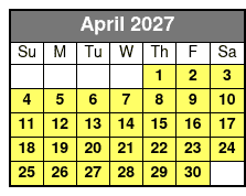 Private Guided Charter Boat with Watersports in Gulfport April Schedule