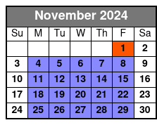 Mini-Boat Rental November Schedule