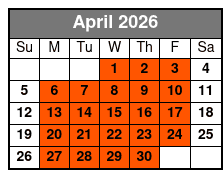 Mini-Boat Rental in Tampa Bay, FL April Schedule