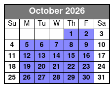 Mini-Boat Rental in Tampa Bay, FL October Schedule