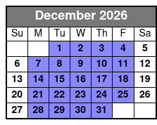 Mini-Boat Rental in Tampa Bay, FL December Schedule