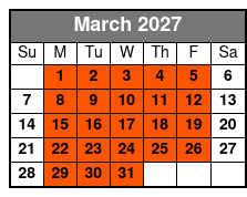 Mini-Boat Rental in Tampa Bay, FL March Schedule