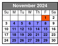 1 Hour Rental November Schedule