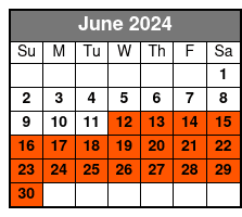 Sunset and Dolphin June Schedule