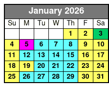 Busch Gardens Single Day Ticket  January Schedule