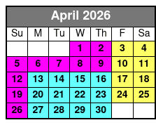 Busch Gardens Single Day Ticket  April Schedule