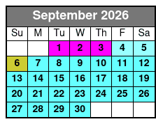 Busch Gardens Single Day Ticket  September Schedule