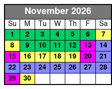 Busch Gardens Tampa November Schedule