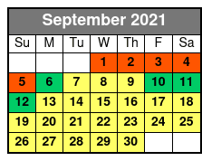 Busch Gardens & SeaWorld 2 Park 2 Day Combo Ticket September Schedule