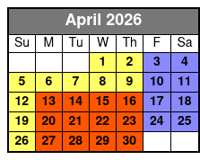 Busch Gardens & SeaWorld 2 Park 2 Day Combo Ticket April Schedule