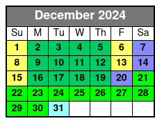 Busch Gardens & Adventure Island 2 Park 2 Day Combo Ticket December Schedule