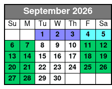 Busch Gardens & Adventure Island 2 Park 2 Day Combo Ticket September Schedule