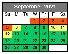 Busch Gardens & Aquatica 2 Park 2 Day Combo Ticket September Schedule
