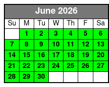 Adventure Island Waterpark & Aquatica Tampa Two Park Combo Ticket  June Schedule