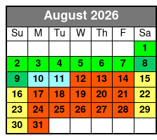 Adventure Island Waterpark & Aquatica Tampa Two Park Combo Ticket  August Schedule
