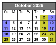 Adventure Island Waterpark & Aquatica Tampa Two Park Combo Ticket  October Schedule