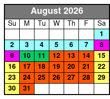 Adventure Island Waterpark Single Park Ticket August Schedule