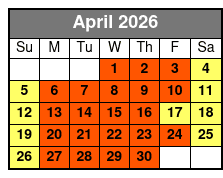 Adventure Island Waterpark & Busch Gardens Two Park Combo Ticket  April Schedule