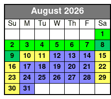 Adventure Island Waterpark & Busch Gardens Two Park Combo Ticket  August Schedule