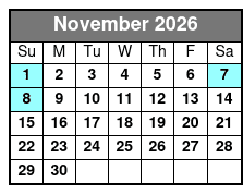 Adventure Island Waterpark & Busch Gardens Two Park Combo Ticket  November Schedule