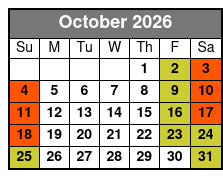 Adventure Island Waterpark Park Fun Card Ticket October Schedule