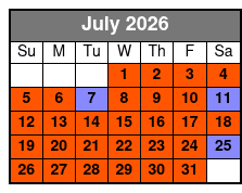 4 Hour Beach Tour in Tierra Verde July Schedule