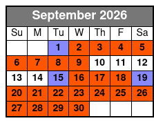 4 Hour Beach Tour in Tierra Verde September Schedule