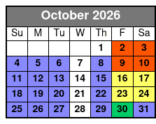 2 Hour Dolphin Tour and Speedboat Ride October Schedule