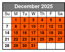 The Official Ybor City Ghost Tour December Schedule