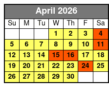 St. Petersburg Ghosts Tour April Schedule