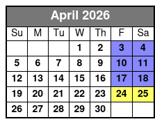 St. Pete Dolphin Watching and Island Sunset Cruise April Schedule