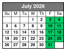 St. Pete Dolphin Watching and Island Sunset Cruise July Schedule