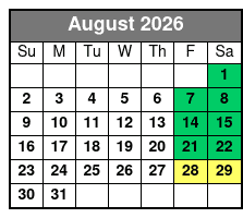 St. Pete Dolphin Watching and Island Sunset Cruise August Schedule