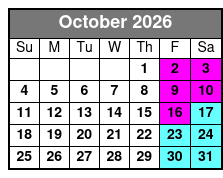 St. Pete Dolphin Watching and Island Sunset Cruise October Schedule