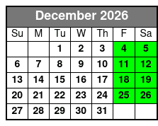 St. Pete Dolphin Watching and Island Sunset Cruise December Schedule