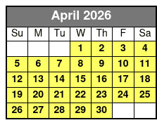 Dolphin Shelling Snorkeling April Schedule