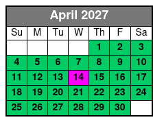 Dolphin Shelling Snorkeling April Schedule