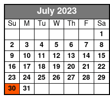 Tampa Sightseeing Cruises aboard the Starlite Majesty of Clearwater Beach, FL July Schedule