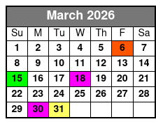 Tampa Lunch & Dinner Cruises aboard the Starlite Majesty of Clearwater Beach, FL March Schedule