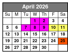 Tampa Lunch & Dinner Cruises aboard the Starlite Majesty of Clearwater Beach, FL April Schedule