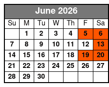 Tampa Lunch & Dinner Cruises aboard the Starlite Majesty of Clearwater Beach, FL June Schedule