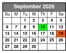 Tampa Lunch & Dinner Cruises aboard the Starlite Majesty of Clearwater Beach, FL September Schedule