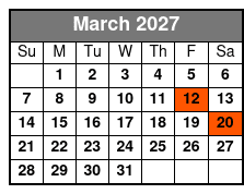 Tampa Lunch & Dinner Cruises aboard the Starlite Majesty of Clearwater Beach, FL March Schedule