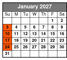 Starlite Infinity Dining Yacht - Daytime Cruise with Music (Lunch For Additional Cost) January Schedule