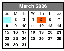 Starlite Sapphire Sightseeing, Lunch, & Dinner Cruises of St Petersburg March Schedule