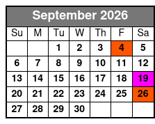 Starlite Sapphire Sightseeing, Lunch, & Dinner Cruises of St Petersburg September Schedule