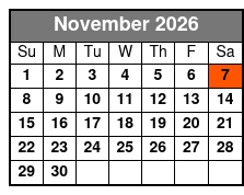 Starlite Sapphire Sightseeing, Lunch, & Dinner Cruises of St Petersburg November Schedule