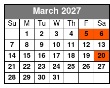 Starlite Horizon Sightseeing, Lunch, & Dinner Cruises of St Petersburg March Schedule