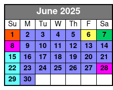 Calypso Queen Lunch, & Dinner Cruises Clearwater June Schedule